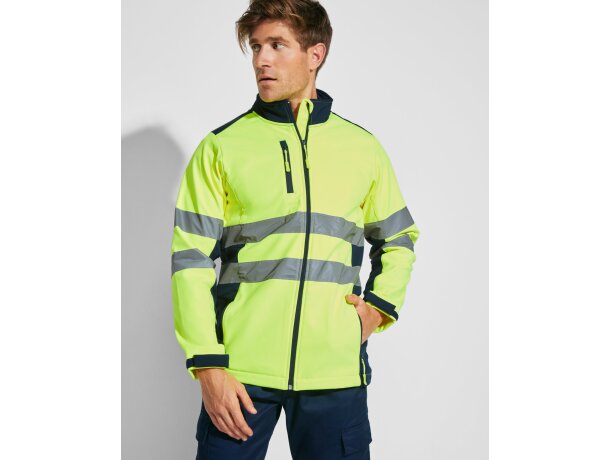 Softshell ANTARES Roly de alta visibilidad plomo/amarillo fluor