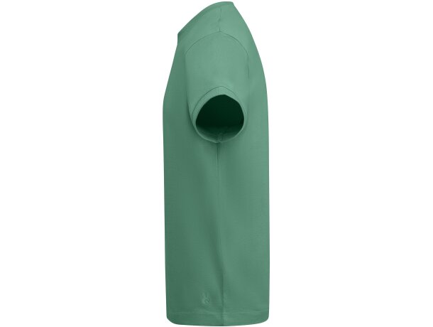 Camiseta Gruesa De Hombre En Manga Corta De Algodón VEZA Roly menta oscuro