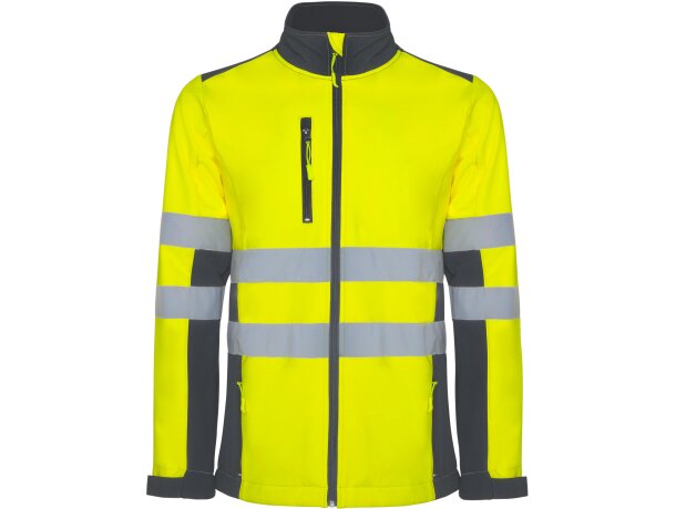 Softshell ANTARES Roly de alta visibilidad plomo/amarillo fluor