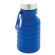 Botella de silicona plegable antigoteo con tapa personalizada azul