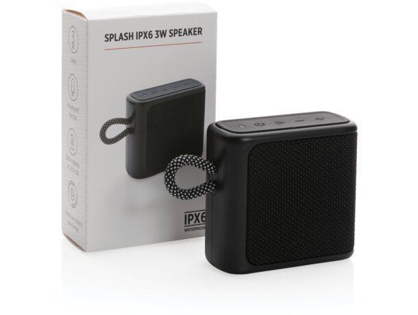 Altavoces impermeables ipx6 3w con batería de 5 horas y bt 5.1 Negro detalle 8