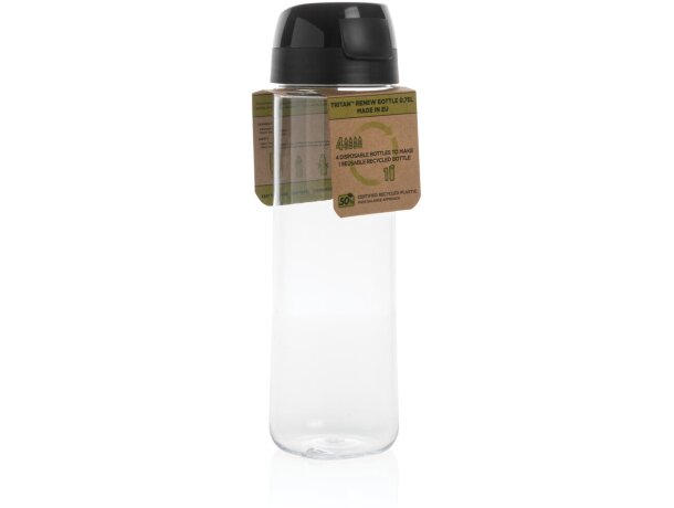 Botella Tritan™ Renew 0,75L fabricada en EU personalizada negro/transparente