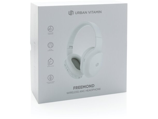 Auriculares corporativos Freemond ANC Urban Vitamin sin ruido y cómodos Blanco detalle 37