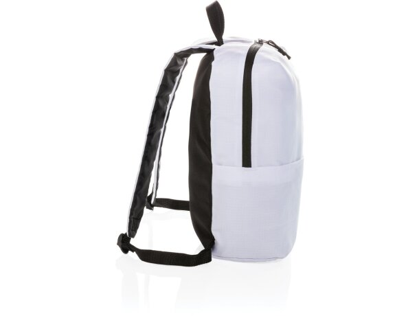 Mochila para gimnasio barata sin PVC con diseño aerodinámico y práctica Blanco detalle 7