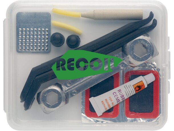 Kit de reparación de bicicletas compacto fácil de llevar caja de pp Transparente/negro detalle 4