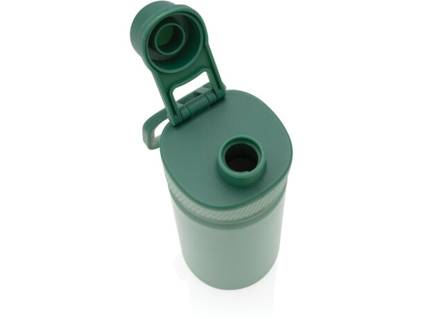 Botella de acero inoxidable al vacío con tapa deportiva 550m personalizada verde/verde