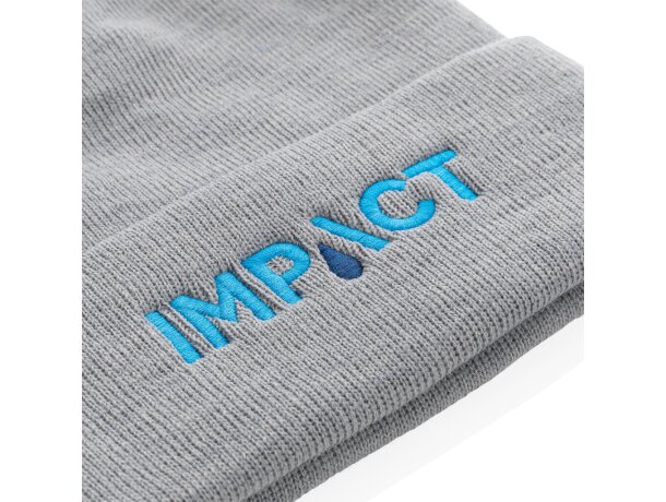 Gorros de lana Impact Polylana® ahorra 5 litros de agua y usa blockchain Gris detalle 11