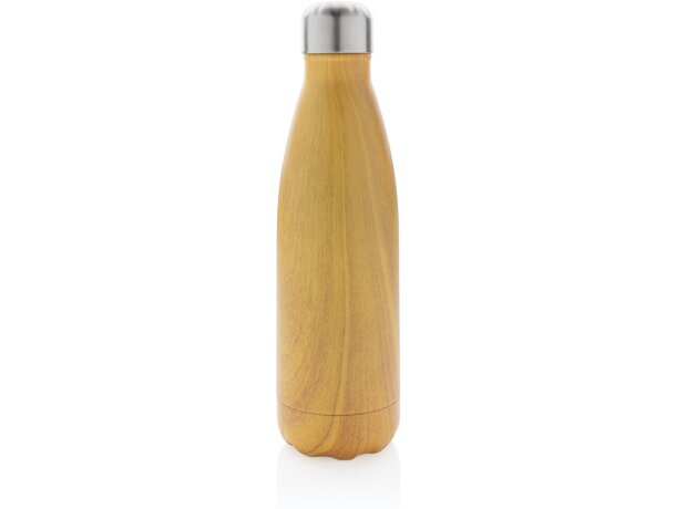 Botellas térmicas de acero inoxidable con estampado de madera 500ml Amarillo detalle 2