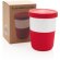 Tazas PLA café 380ml elegantes y sostenibles con agarre de silicona Rojo detalle 21