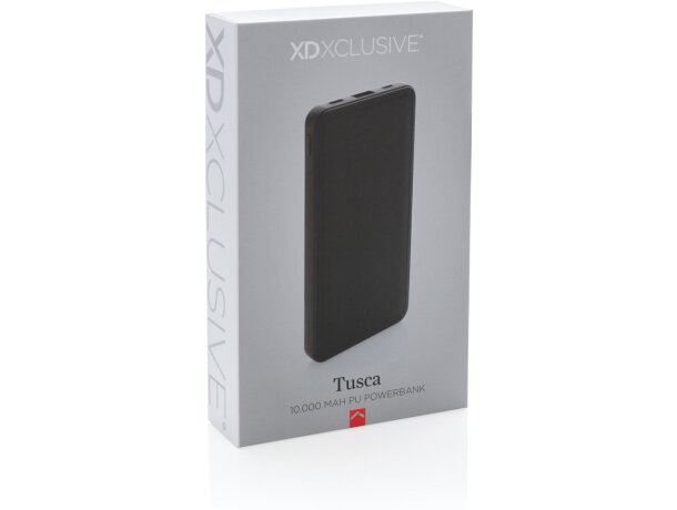 Powerbank tusca pu 10.000 mAh carga hasta 4 veces incluye cable TPE Negro detalle 11