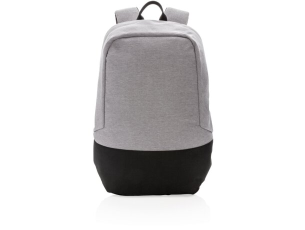 Mochila infantil personalizada antirrobo con bolsillo para portátil 15.6 Gris/negro detalle 8