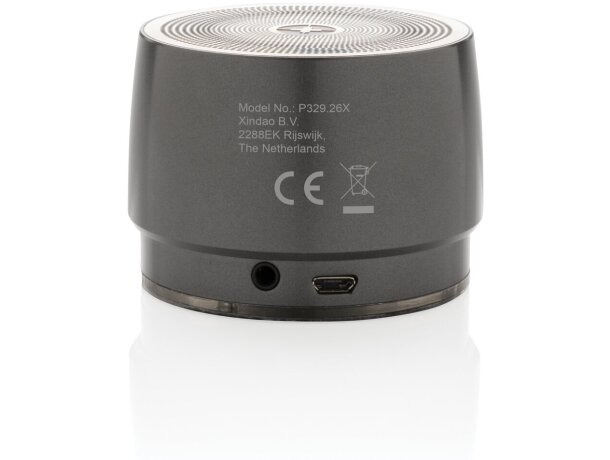 Altavoz inalámbrico de metal Swiss Peak Gris/gris detalle 4