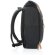 Mochila para pc original de lona reciclada con bolsillo frontal vertical Negro detalle 12