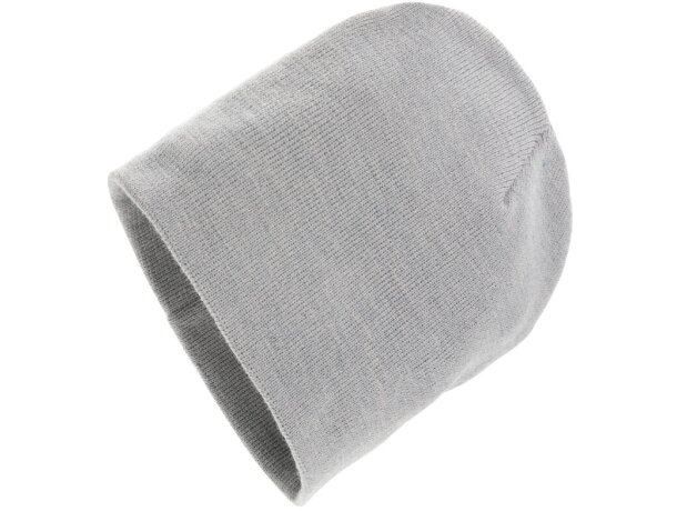 Gorro de lana con logotipo Impact Aware ligero con hilo Polylana reciclado Gris detalle 11