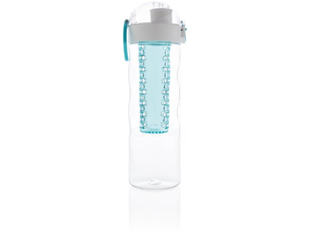 Botella infusora Honeycomb antigoteo personalizada turquesa