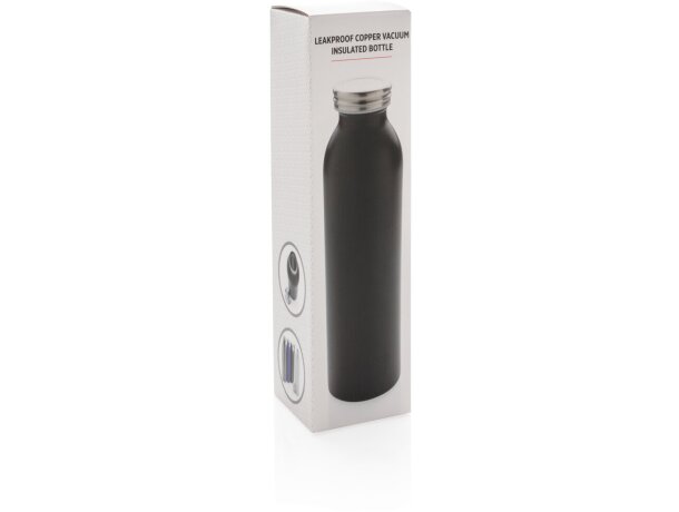 Botellas térmicas de cobre antigoteo 600ml mantiene bebidas 8h calientes Negro detalle 13