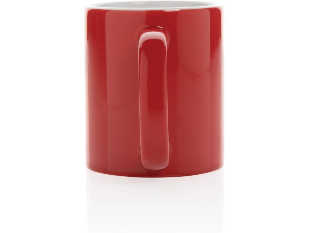 Tazas de cerámica clásica para café matutino 350ml aptas lavavajillas Rojo detalle 26