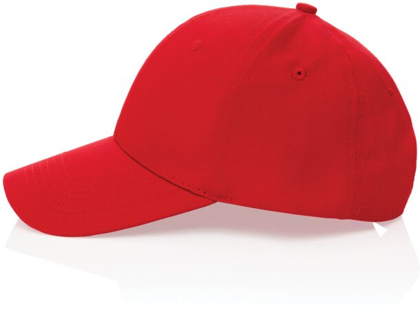 Gorras de béisbol eco aware 100% recicladas con ahorro real de agua Rojo detalle 24