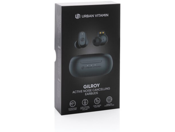 Auriculares gilroy híbridos anc y enc urban vitamin sonido profundo y claro Negro detalle 24