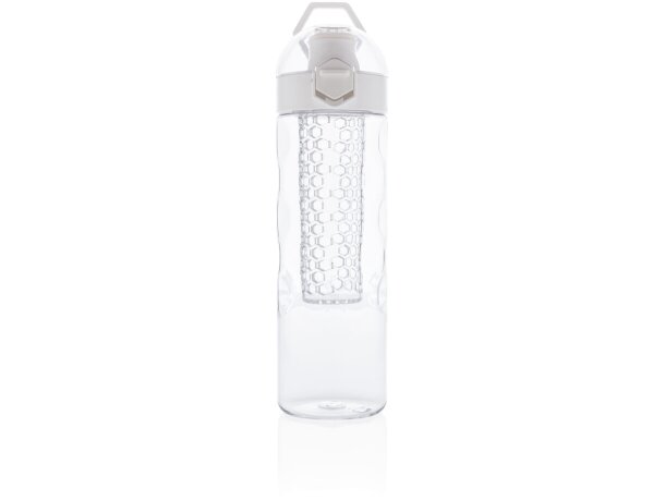 Botella infusora Honeycomb antigoteo personalizada blanco