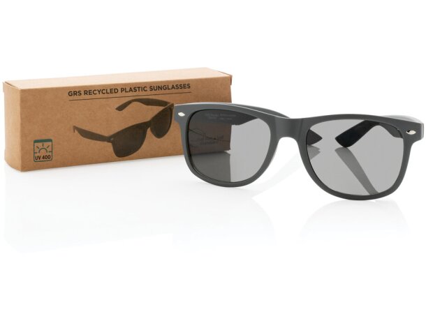 Gafas de sol con logo eco-sol recicladas con protección UV 400 y CAT 3 Antracita detalle 17