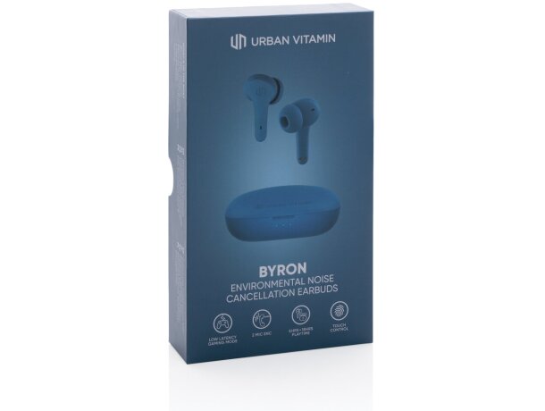 Auriculares Byron Urban Vitamin ENC inalámbricos con baja latencia y ENC Azul detalle 53