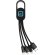 Cargador USB personalizado cable 4 en 1 con mosquetón Negro detalle 5