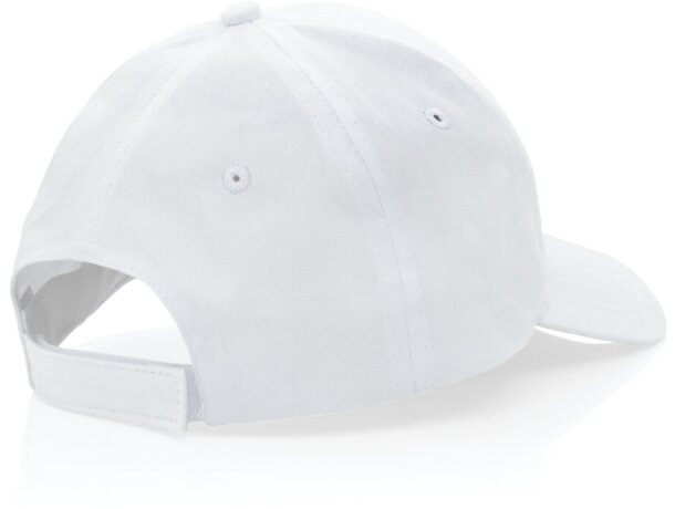 Gorras de béisbol eco aware 100% recicladas con ahorro real de agua Blanco detalle 15