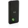 Powerbank inalámbrico 8.000 mAh de plástico reciclado certificado RCS Negro detalle 8