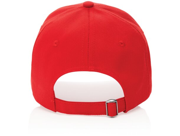 Gorras de béisbol aware algodón reciclado ahorra 387 litros de agua Rojo detalle 27