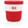 Tazas pla café 280ml sostenibles con agarre de silicona y tapa Rojo detalle 18