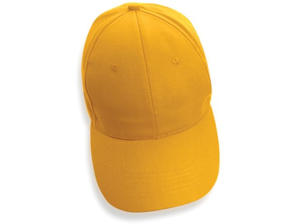 Gorras de béisbol eco aware 100% recicladas con ahorro real de agua Amarillo detalle 49