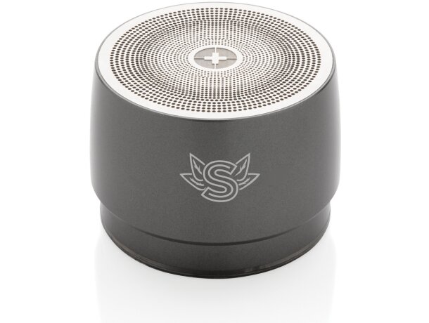 Altavoz promocional barato con graves potentes y sonido nítido 5W Gris/gris detalle 6