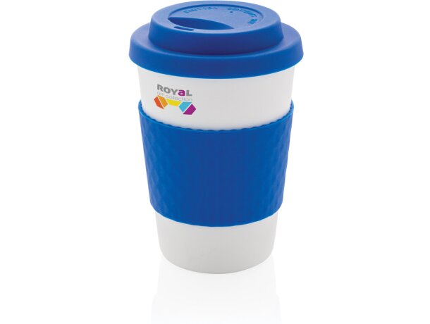 Taza corporativa reutilizable 270ml segura para alimentos y lavavajillas Azul detalle 21