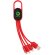 Cargador USB personalizado cable 4 en 1 con mosquetón Rojo detalle 17