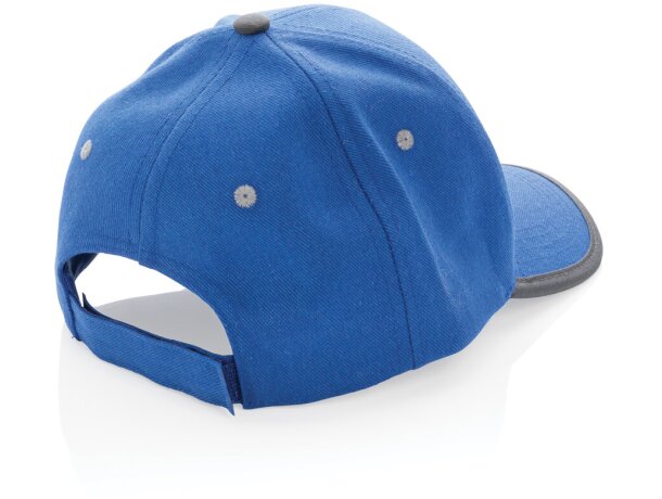 Gorras de béisbol eco-impact aware 6 paneles algodón reciclado 280gr Azul detalle 38