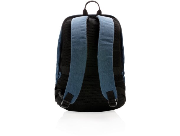 Mochila infantil personalizada antirrobo con bolsillo para portátil 15.6 Azul/negro detalle 18