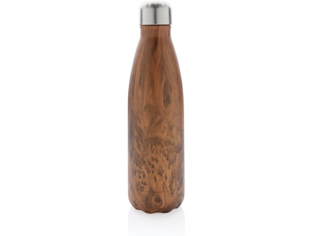 Botellas térmicas de acero inoxidable con estampado de madera 500ml Marron detalle 9