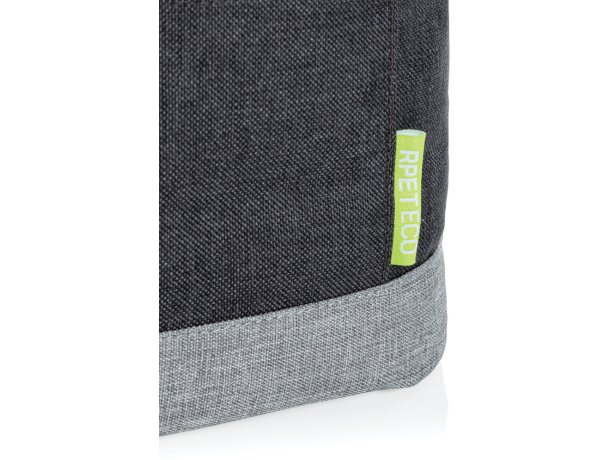 Neveras duo color rpet con capacidad para 6 latas y bolsillo delantero Gris/gris detalle 5