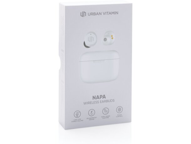 Auriculares con logo napa urban vitamin sonido profundo y graves intensos Blanco detalle 36