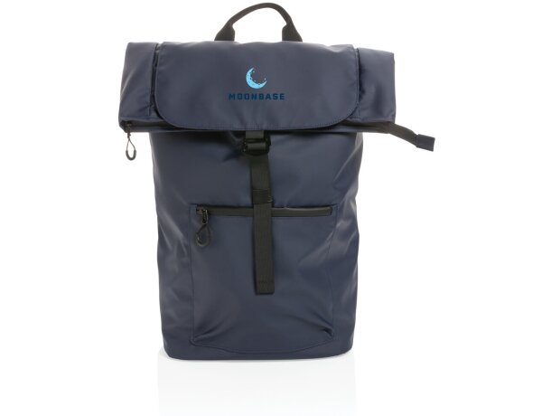 Mochilas para portátil impermeables Impact AWARE RPET 15.6 recicladas Azul marino detalle 30