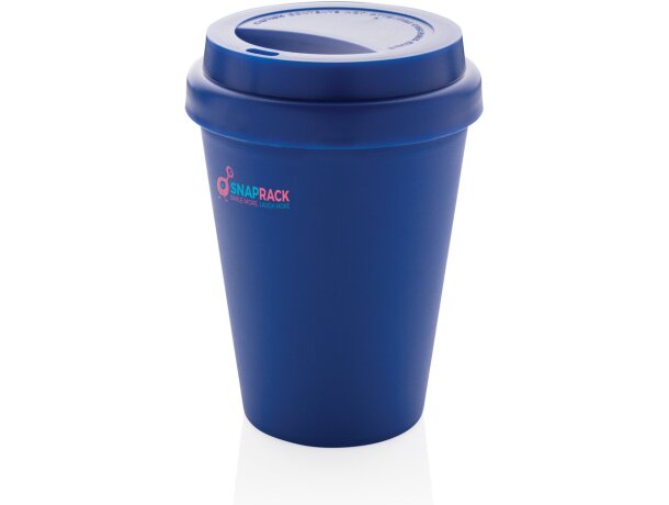 Tazas reutilizables de doble pared 300ml para café caliente y seguro Azul detalle 22