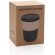 Tazas PLA café 380ml elegantes y sostenibles con agarre de silicona Negro detalle 8