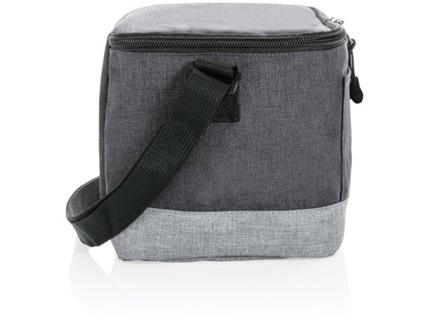 Neveras duo color rpet con capacidad para 6 latas y bolsillo delantero Gris/gris detalle 3