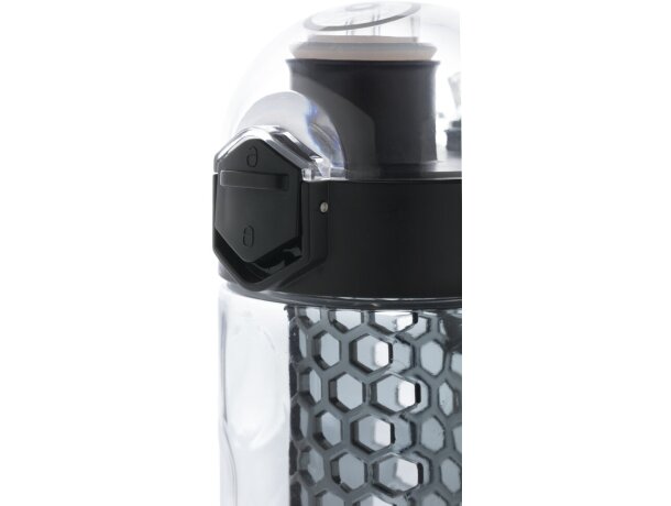 Botella infusora Honeycomb antigoteo personalizada negro