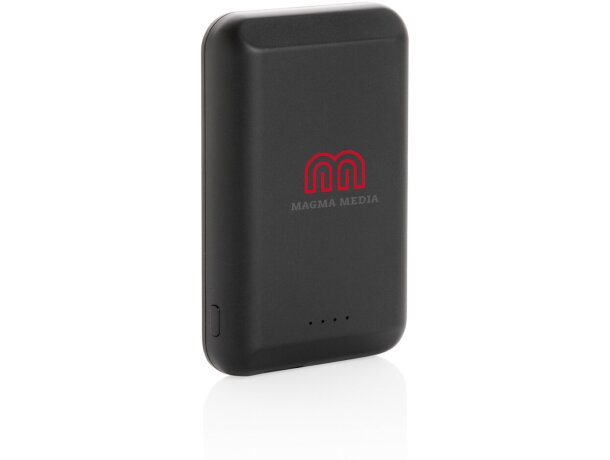 Powerbank publicitario inalámbrico magnético para iphone 12 y android Negro detalle 13