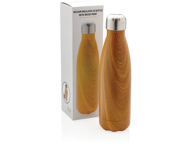 Botellas térmicas de acero inoxidable con estampado de madera 500ml Amarillo detalle 7