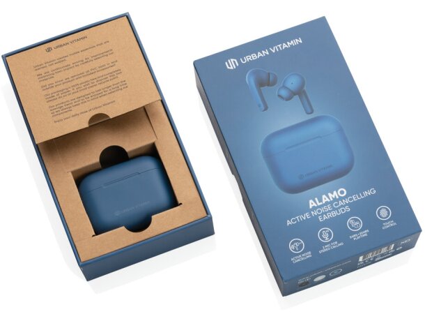 Auriculares personalizados plástico con cancelación de ruido Azul detalle 42