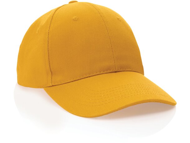 Gorras de béisbol aware algodón reciclado ahorra 387 litros de agua Amarillo detalle 50