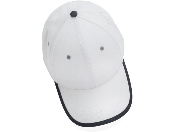 Gorras de béisbol eco-impact aware 6 paneles algodón reciclado 280gr Blanco detalle 15